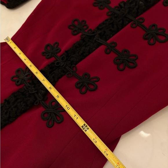 Vintage Women’s Ralph Lauren 90s Runway Jacket Wool Fur Military Officer Coat 8 - Picture 9 of 14